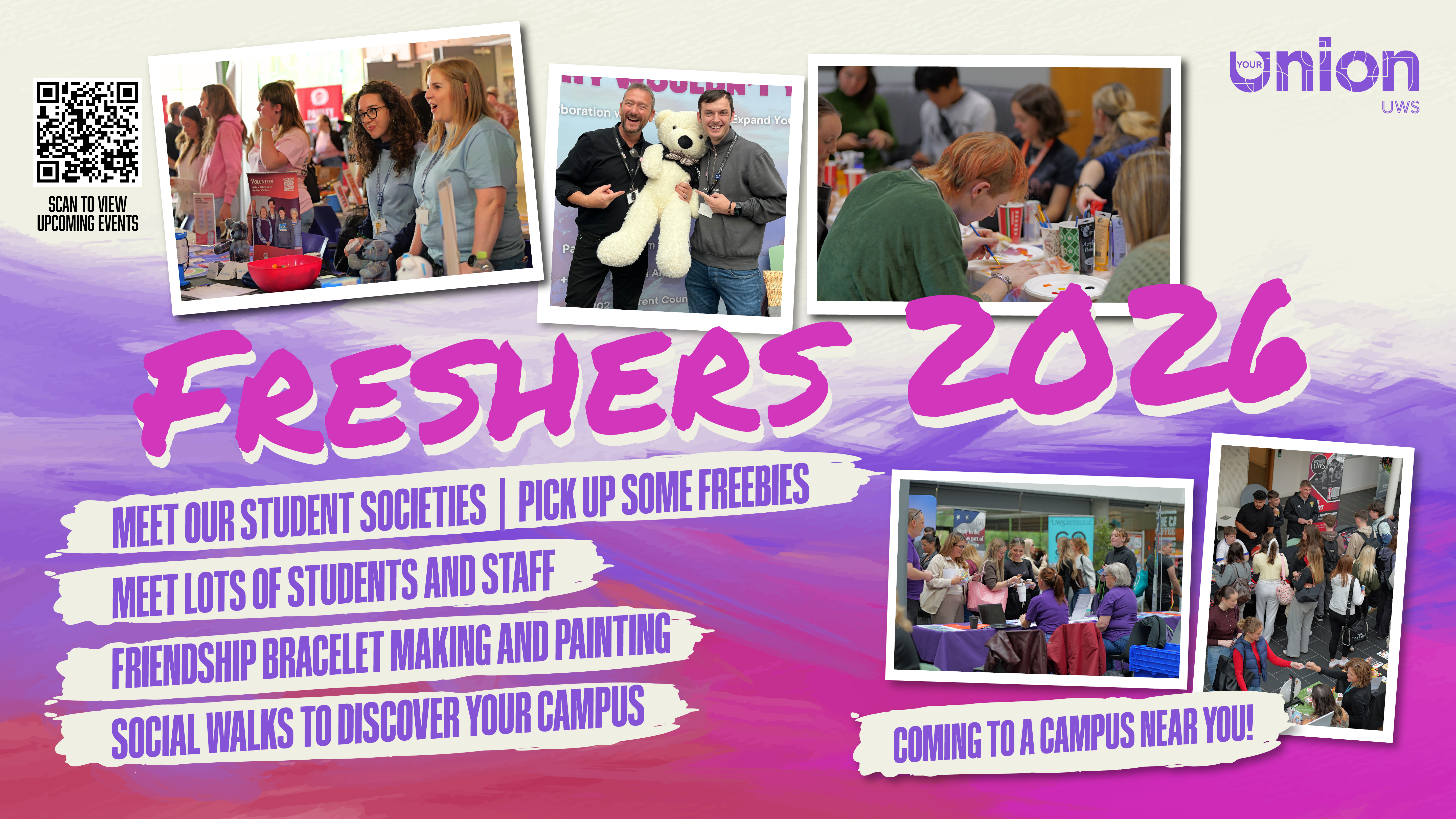 Freshers 2026 - coming to a campus near you!
