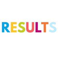 A graphic with the text "results"