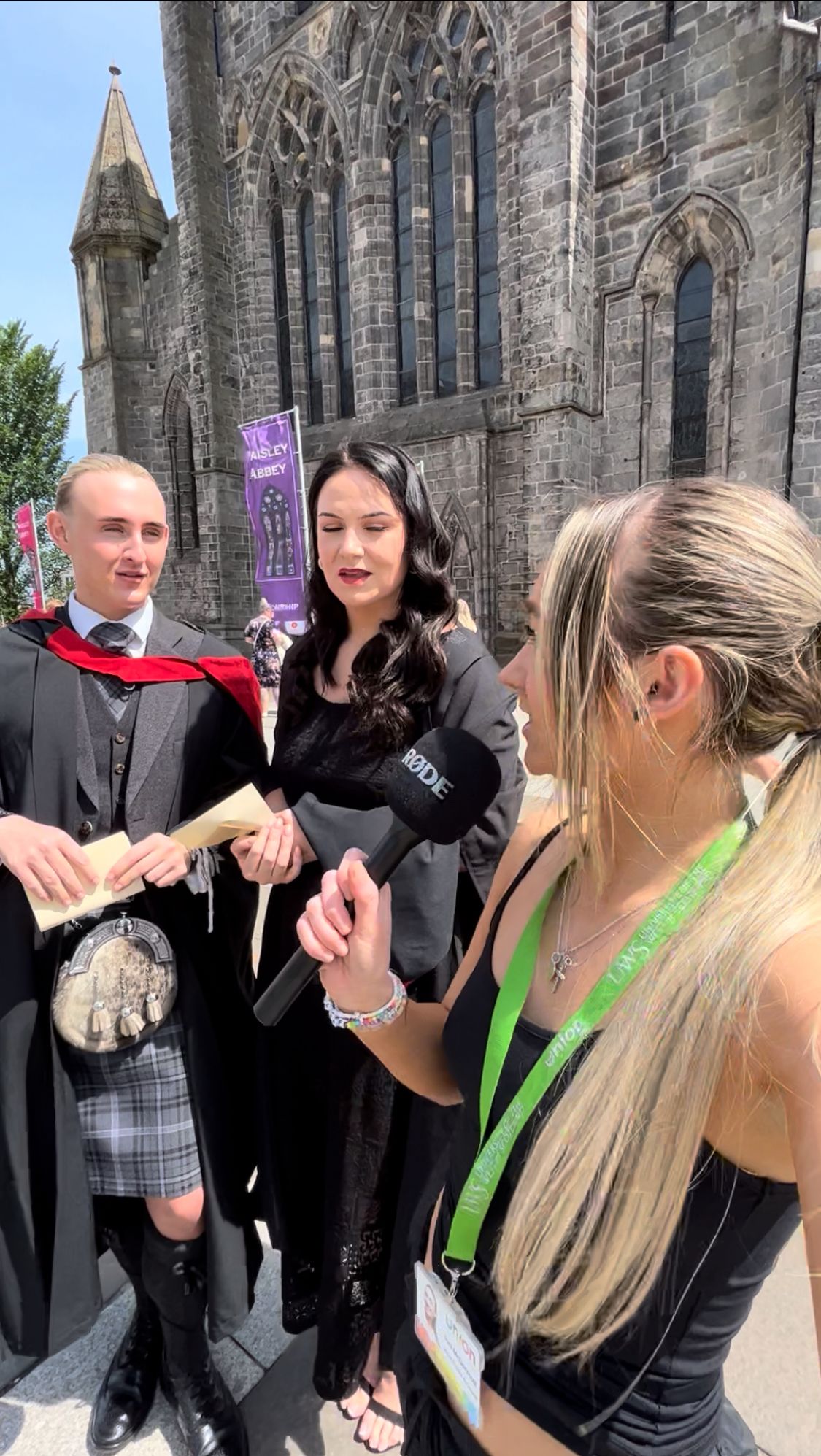 Photo of Our Digital Comms staff interviewing graduates