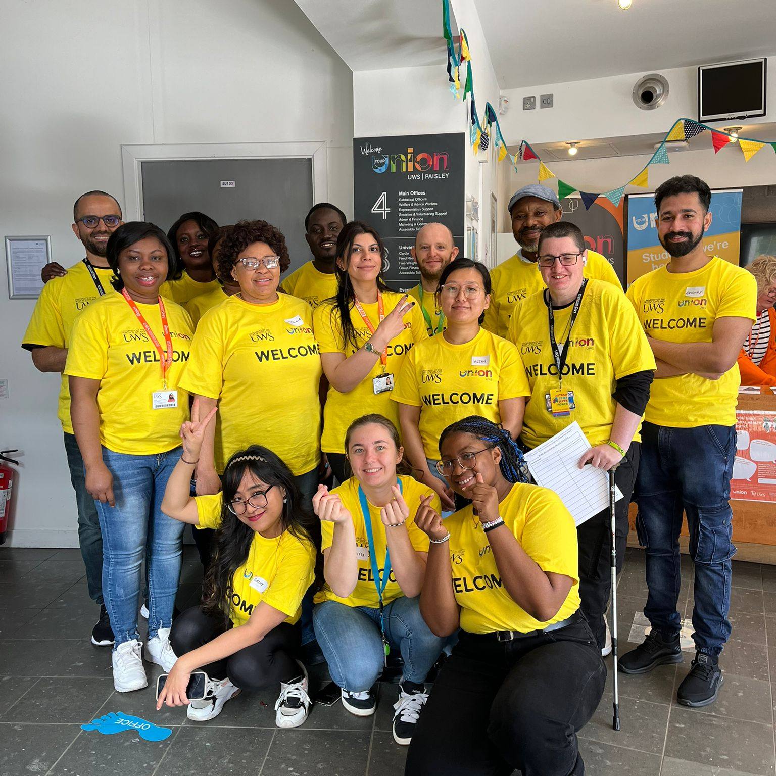 Photo of UWS Student Welcome Volunteers