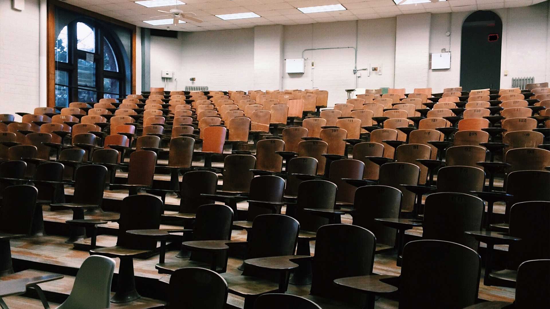 An empty a lecture hall